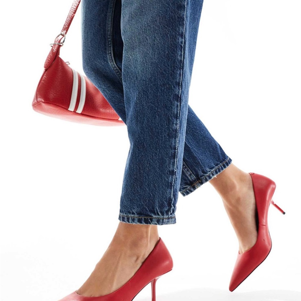 ASOS Red Pointed-Toe Heels - Picture 2 of 3